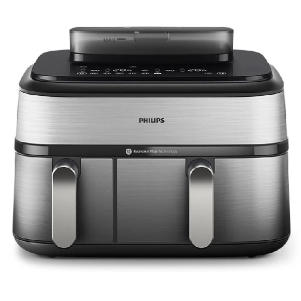 سرخ کن دوقلو بدون روغن فیلیپس مدل na555 از نمای رو به رو