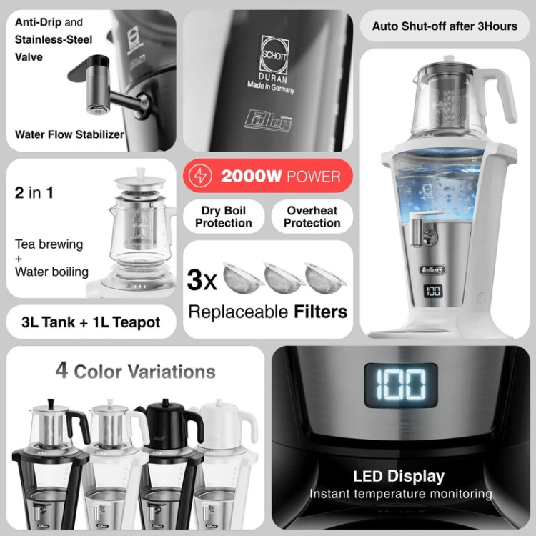سماور برقی فلر مدل TS-380 ظرفیت 3 لیتری