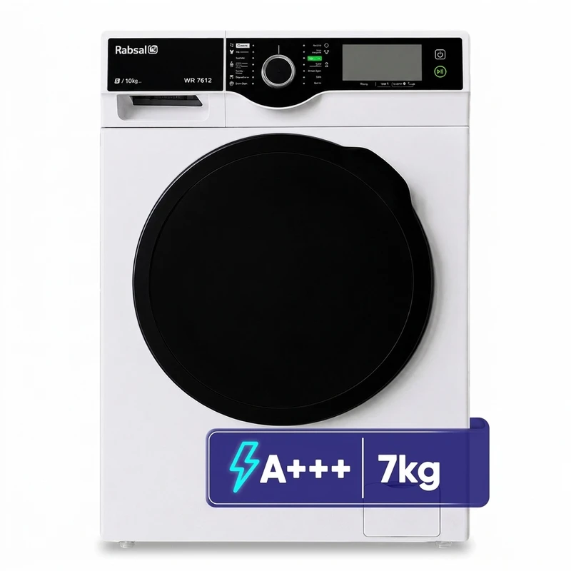 ماشین لباسشویی آبسال مدل WBI7612W ظرفیت ۷ کیلوگرم