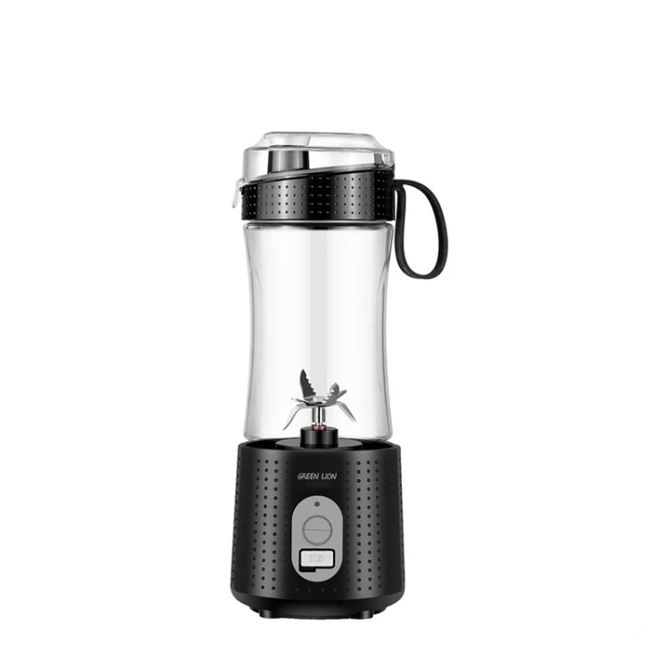 شیکر و آبمیوه گیری شارژی قابل حمل 380 میلی لیتر گرین لاین GNBLNDMPJBK